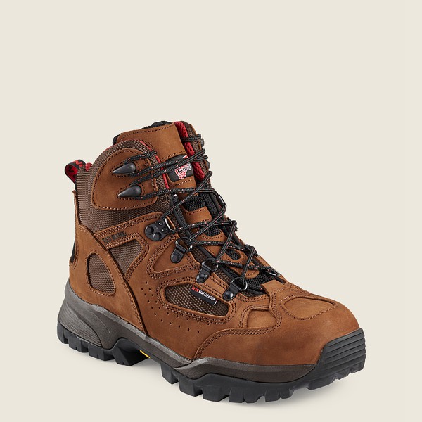 Red Wing Mens Truhiker - 6-inch Waterproof Safety Toe - Hiking Boots Brown - 3478KHZXJ